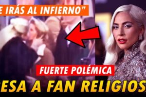 Lady Gaga sorprende al besar a una manifestante