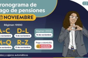 Fechas de pago de pensiones en noviembre