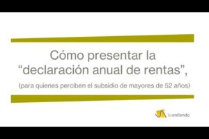 Declaración de rentas para subsidio a mayores de 52 años